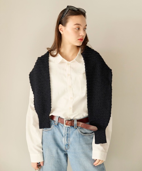 「TINA：JOJUN」 長袖シャツ M クリーム レディース_画像4