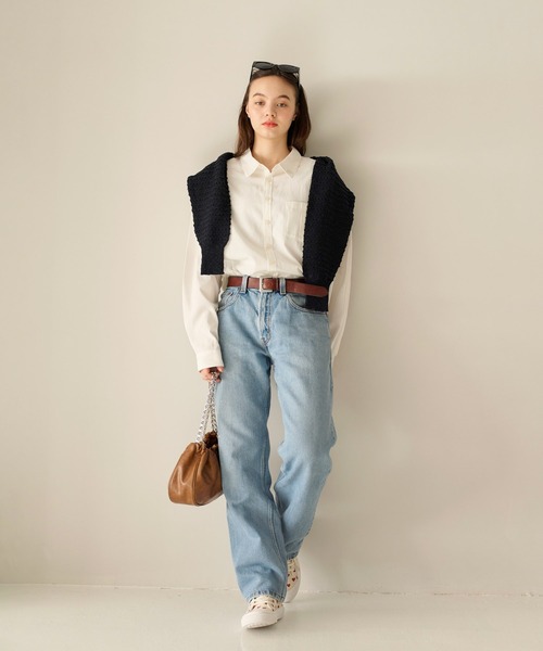 「TINA：JOJUN」 長袖シャツ M クリーム レディース_画像5