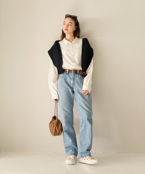 「TINA：JOJUN」 長袖シャツ M クリーム レディース_画像7