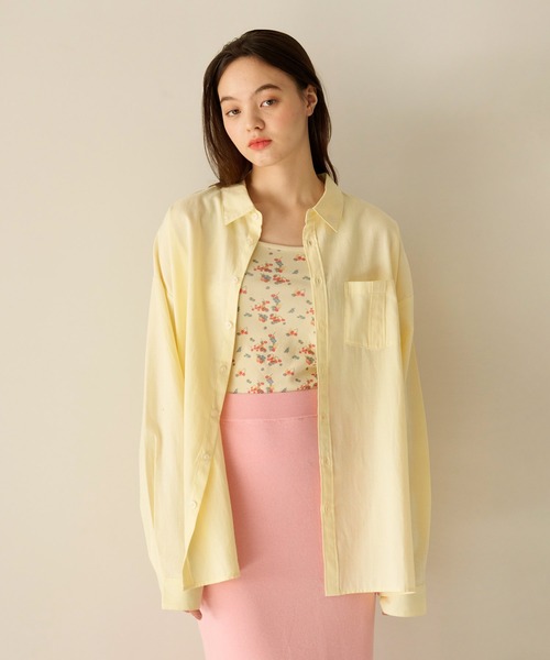 「TINA：JOJUN」 長袖シャツ M クリーム レディース_画像8