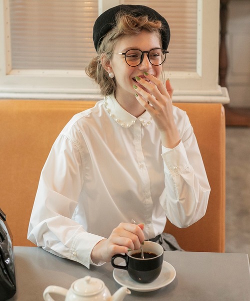 「BONLECILL noir」 長袖シャツ FREE ブルー レディース_画像2