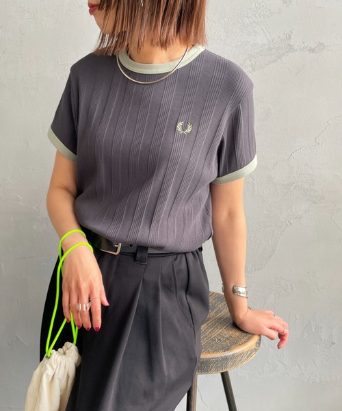 FRED PERRY（フレッドペリー） tシャツ 別注 ランダムリブ ワン