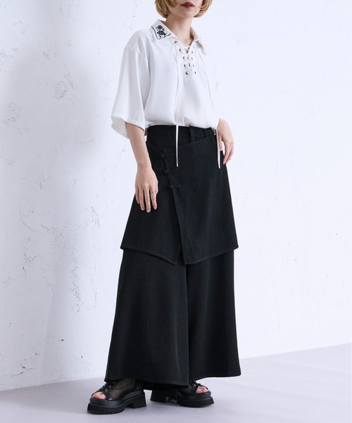 「Ellno Loset」 パンツ LARGE ブラック メンズ_画像2