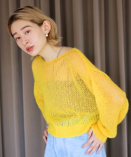 「SLOBE citron.」 長袖ニット - ピンク レディース_画像3