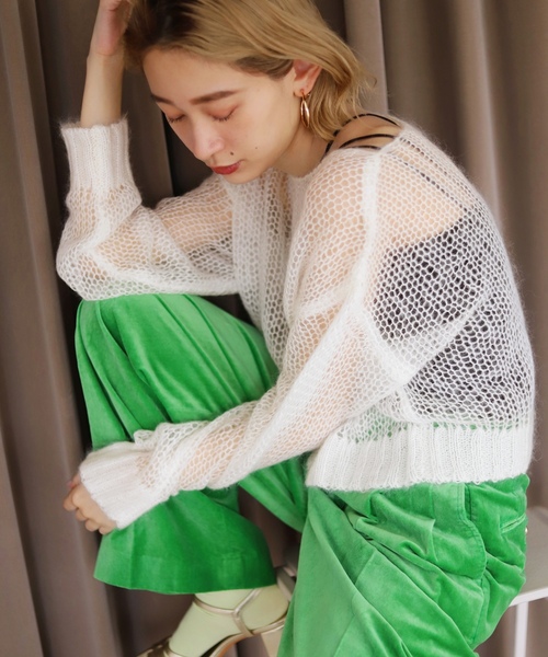 「SLOBE citron.」 長袖ニット - ピンク レディース_画像4