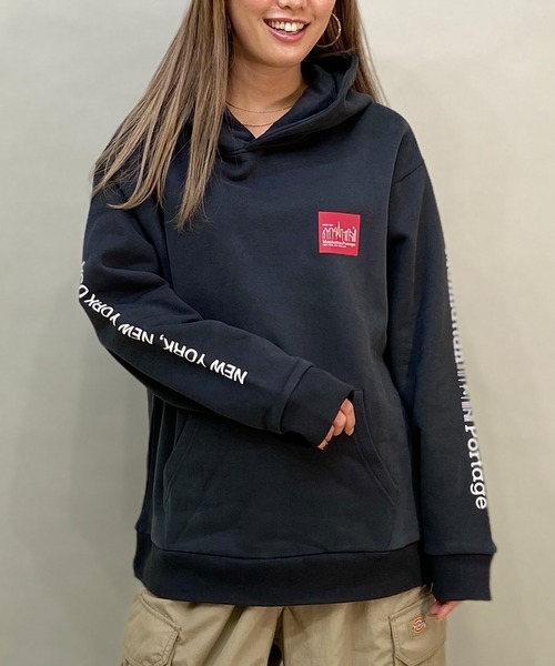 「Manhattan Portage」 プルオーバーパーカー M グレー レディース_画像2