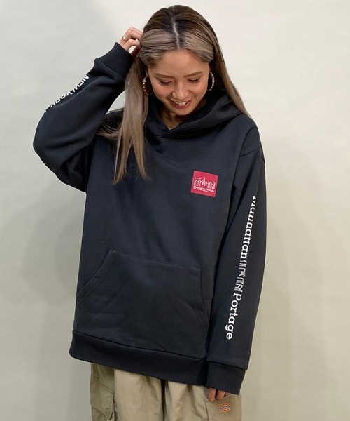「Manhattan Portage」 プルオーバーパーカー M グレー レディース_画像8