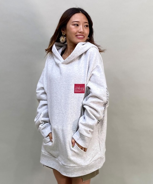 「Manhattan Portage」 プルオーバーパーカー M グレー レディース_画像9