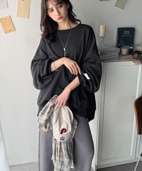 「Java」 スウェットカットソー X-LARGE 杢グレー レディース_画像9