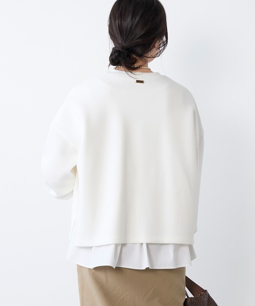 tシャツ レイヤードウエストドロストプルオーバー レディースの画像