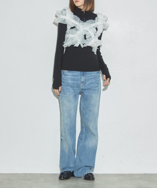 「leimn」 ベスト M ライトグレー レディース_画像2