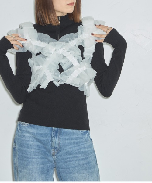 「leimn」 ベスト M ライトグレー レディース_画像5