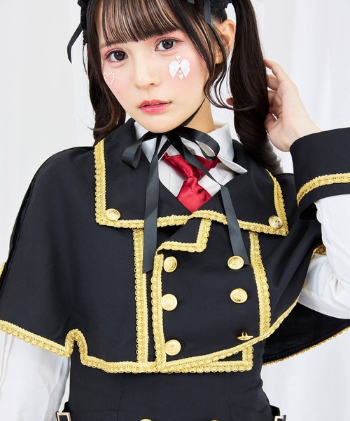 BODYLINE ワンピース 3wayゴールドチェーンのパンクジャンパースカート