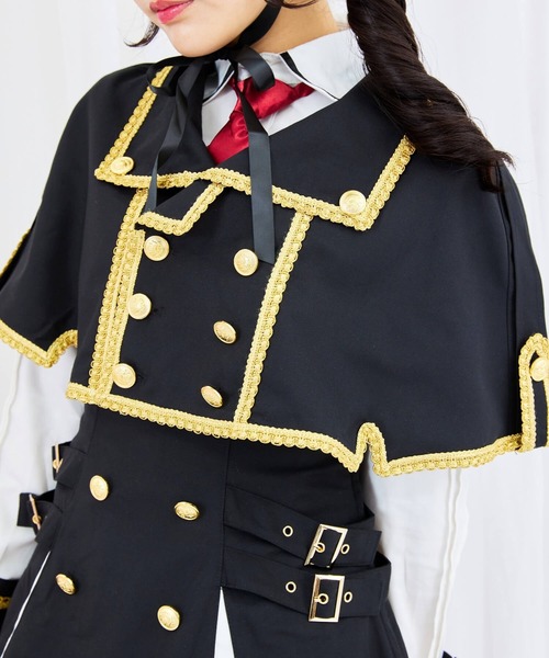 BODYLINE ワンピース 3wayゴールドチェーンのパンクジャンパースカート