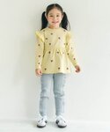 tシャツ 総柄刺繍ペプラムフリル長袖トップス ...の詳細画像2