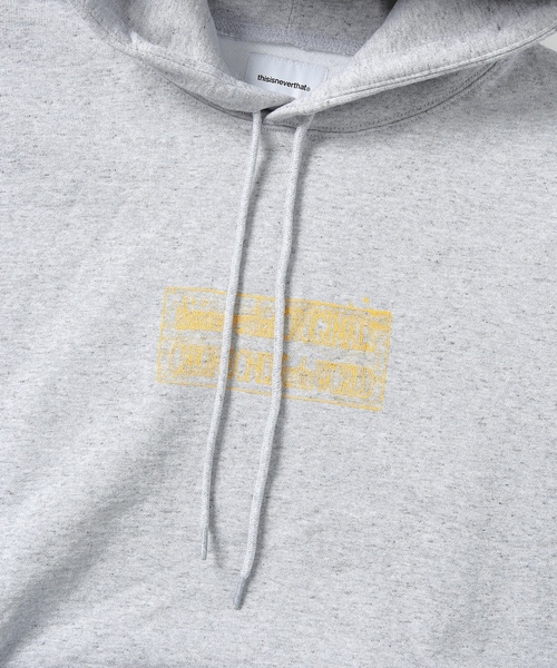 超美品 Thisisneverthat 裏起毛　パーカー グレー M thisisneverthat（ディスイズネバーザット） プルオーバーパーカー M
