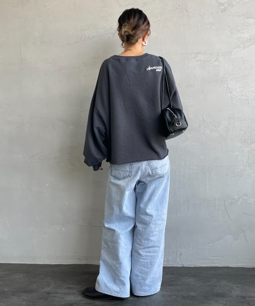「AMERICANA」 スウェットカットソー ONE SIZE スミクロ レディース_7