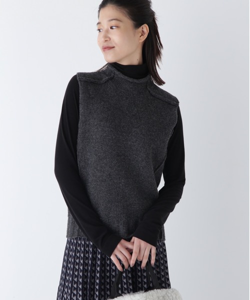「human woman」 ノースリーブニット MEDIUM ベージュ レディースの画像