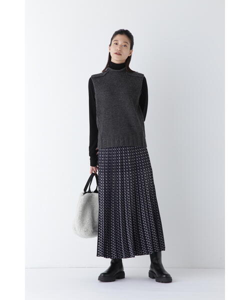 「human woman」 ノースリーブニット MEDIUM ベージュ レディースの画像