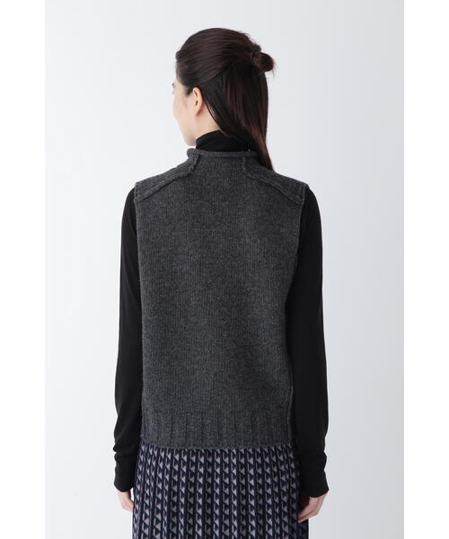 「human woman」 ノースリーブニット MEDIUM ベージュ レディースの画像