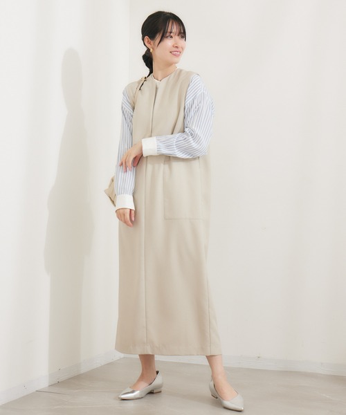 「KATHARINE ROSS」 サロペットスカート MEDIUM ベージュ レディース_画像9