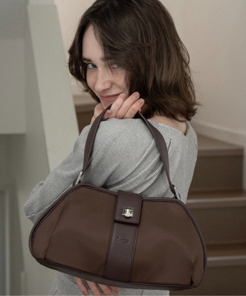 lawgy（ラウジー） ハンドバッグ 2way handle tuck nylon bag / 2way 