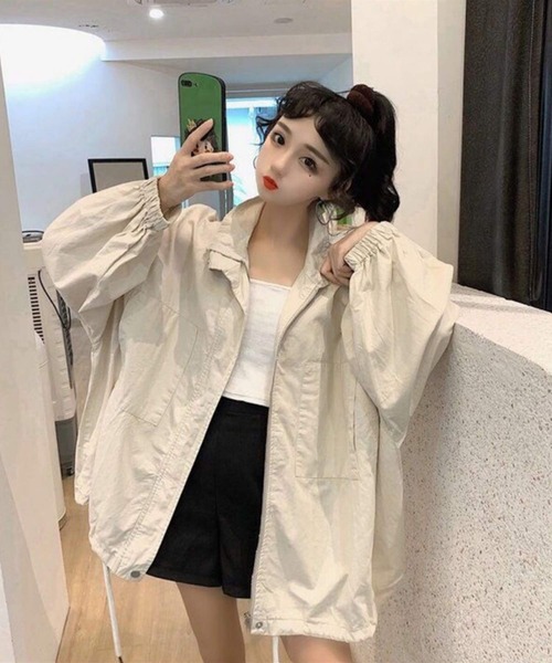 「shopnikoniko」 ブルゾン フリー ブラック レディース_画像6