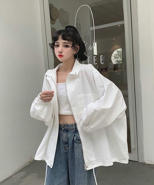 「shopnikoniko」 ブルゾン フリー ブラック レディース_画像7