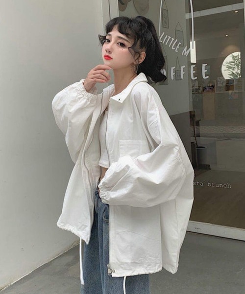 「shopnikoniko」 ブルゾン フリー ブラック レディース_画像8