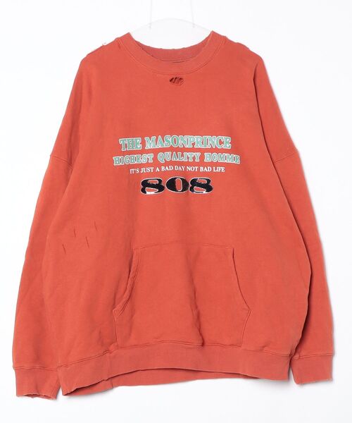「MASONPRINCE」 スウェットカットソー L オレンジ メンズ