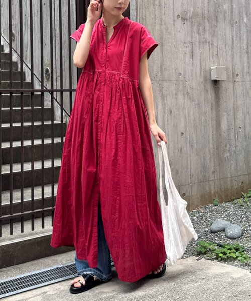 【未使用品に近い美品】アルチビオ 薄手 赤ワンピース サイズ36 CIAOPANIC TYPY（チャオパニックティピー） ワンピース 半袖 「india