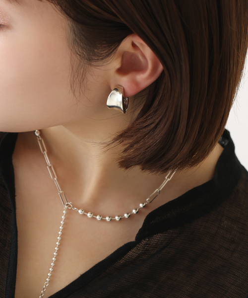 ピアス 「SAMH by LILAS」ワイド平甲丸ピアス SV（両耳） レディースの画像