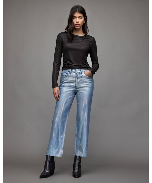 「ALLSAINTS」 長袖カットソー 6 ブラック レディース_画像5