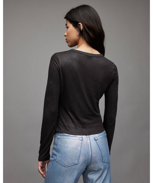 「ALLSAINTS」 長袖カットソー 6 ブラック レディース_画像6