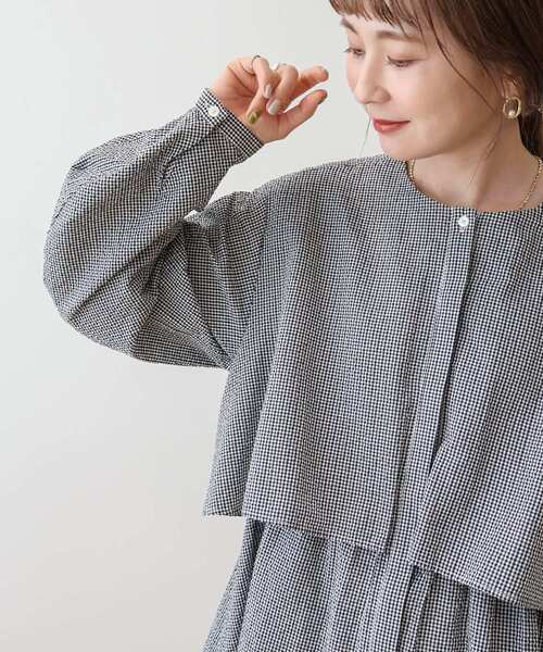 「AMERICAN HOLIC」 長袖ブラウス L ブルー レディース_画像9