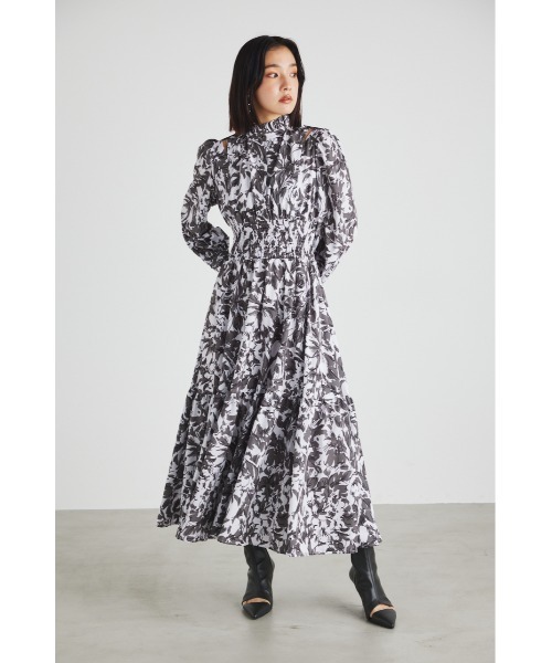 「rienda」 長袖ワンピース MEDIUM ブラック レディース_画像3