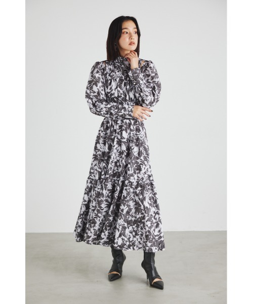 「rienda」 長袖ワンピース MEDIUM ブラック レディース_画像7