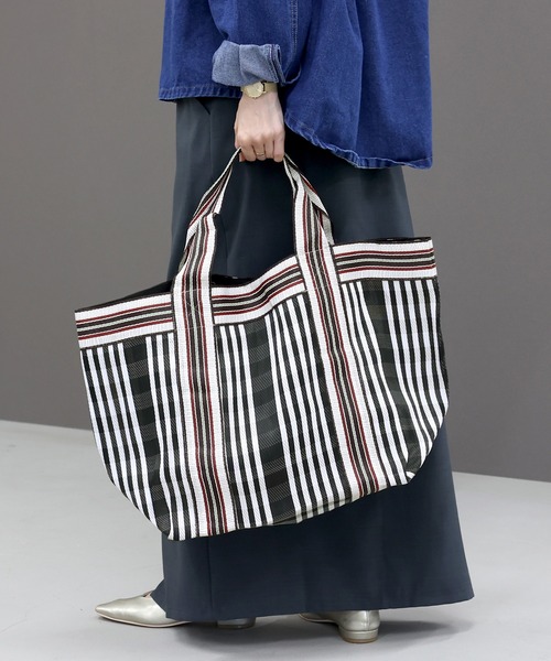 Aletta vita トートバッグ ビニールチェックトートバッグ レディース
