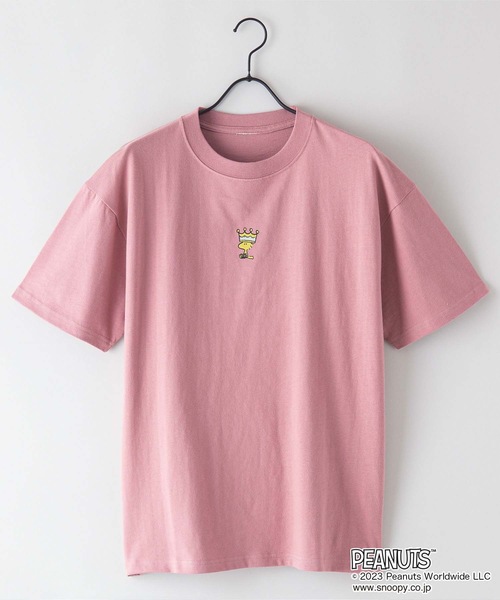 「PEANUTS」 半袖Tシャツ X-LARGE ピンク系その他 メンズ_画像2