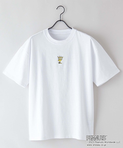 「PEANUTS」 半袖Tシャツ X-LARGE ピンク系その他 メンズ_画像4