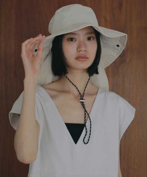 帽子 ハット 「UVカット・撥水」ツバヒロハット レディースの画像