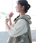 ベスト ジレ サイドを結ぶフードなベスト レディースの詳細画像5
