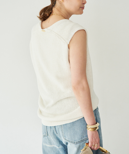 ドゥーズィエムクラス　Lily Linen Vネック ベスト Lily Linen Vネック ベスト（ベスト）｜Deuxieme Classe