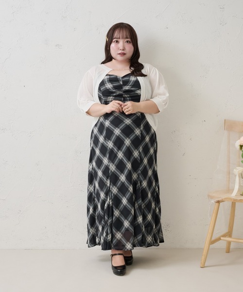 Louiosy キャミワンピース 結婚式 オケージョンドレス 大きいサイズ Louiosy（ルオシー） ワンピース 「Louisy」「大きいサイズ」フロント
