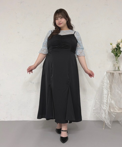 Louiosy（ルオシー） ワンピース 「Louisy」「大きいサイズ」フロント 