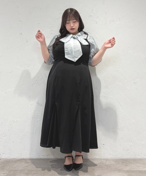 Louiosy（ルオシー） ワンピース 「Louisy」「大きいサイズ」フロント 