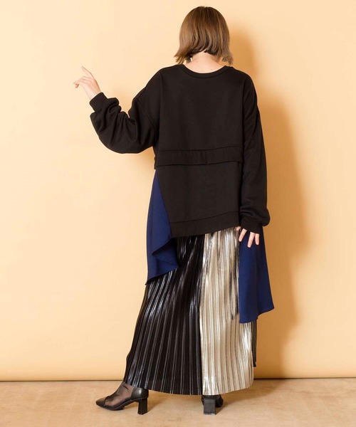 「OSMOSIS」 プリーツスカート ONE SIZE パープル レディース_画像8