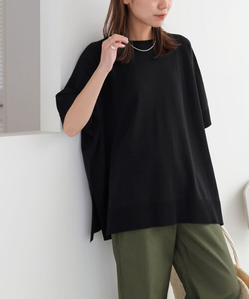 「JOURNAL STANDARD relume」 7分袖ニット FREE グレー レディース_画像3