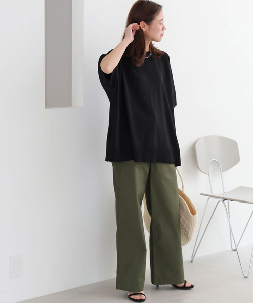 「JOURNAL STANDARD relume」 7分袖ニット FREE グレー レディース_画像4