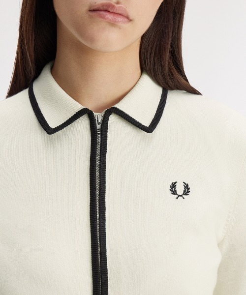H*0様 FRED PERRY 半袖ニットカーディガン FRED PERRY（フレッドペリー） カーディガン Zip-Through Knitted